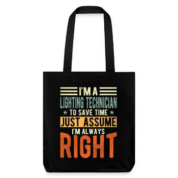 Lighting Technician - Stanley/Stella Heavyweight Recycled Tote Bag - black - Front