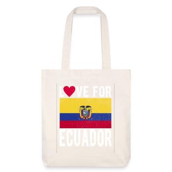 Drapeau de l’Équateur - Tote bag épais recyclé Stanley/Stella - blanc cassé - Devant