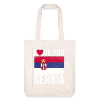 Drapeau de la Serbie - Tote bag épais recyclé Stanley/Stella - blanc cassé - Devant