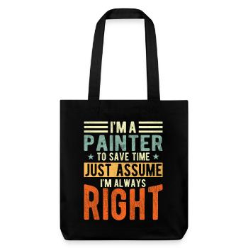 Peintre - Tote bag épais recyclé Stanley/Stella - noir - Devant