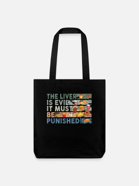 Le foie est mauvais et puni - Tote bag épais recyclé Stanley/Stella - noir