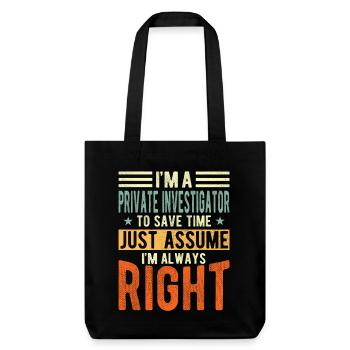 Détective privé - Tote bag épais recyclé Stanley/Stella - noir - Devant