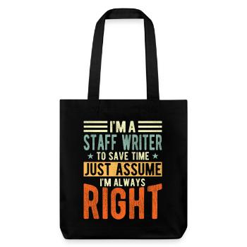 Employed author - Stanley/Stella Heavyweight Recycled Tote Bag - black - Front