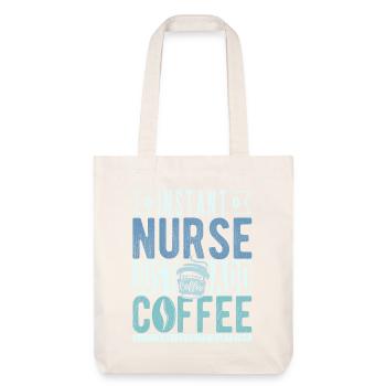 Nurse coffee saying - Stanley/Stella Heavyweight Recycled Tote Bag - natural white - Front