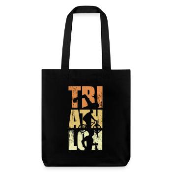 Événement de triathlon amusant - Tote bag épais recyclé Stanley/Stella - noir - Devant