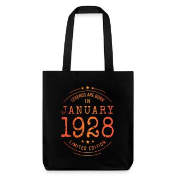 Anniversaire Janvier 1928 Edition Limitée Millésime - Tote bag épais recyclé Stanley/Stella - noir - Devant