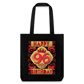 96th birthday 96 years old saying, vintage design - Stanley/Stella Heavyweight Recycled Tote Bag - black - Front