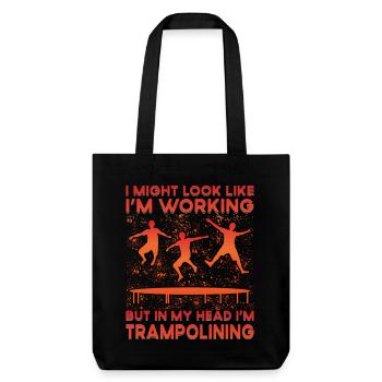 Trampoline - Tote bag épais recyclé Stanley/Stella - noir - Devant