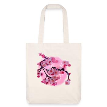 Art japonais des fleurs de cerisier - Tote bag épais recyclé Stanley/Stella - blanc cassé - Devant
