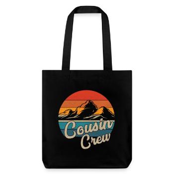 Cousin Crew Camping Outdoor Sunset Summer Camping - Stanley/Stella recycelter Heavyweight Stoffbeutel - Schwarz - Vorne