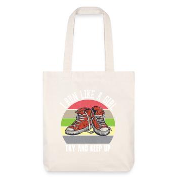 Je cours comme une fille J’essaie de suivre - Tote bag épais recyclé Stanley/Stella - blanc cassé - Devant
