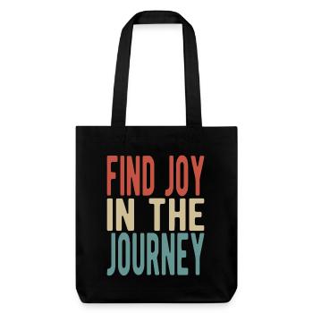 Trouvez de la joie dans le voyage - Tote bag épais recyclé Stanley/Stella - noir - Devant