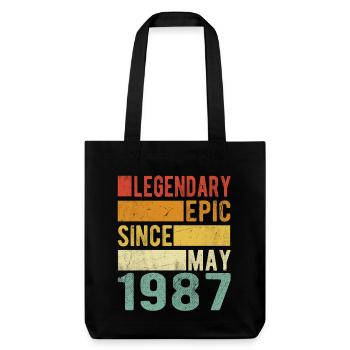 Anniversaire Mai 1987 Épopée légendaire - Tote bag épais recyclé Stanley/Stella - noir - Devant
