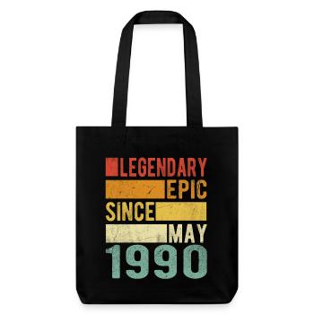 Anniversaire Mai 1990 Épopée légendaire - Tote bag épais recyclé Stanley/Stella - noir - Devant