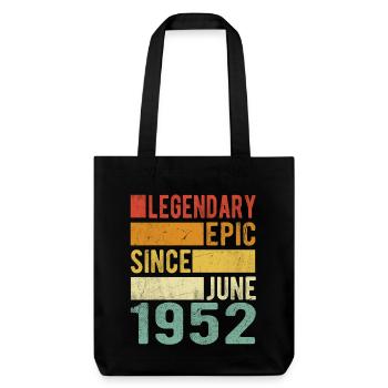 Anniversaire juin 1952 Épopée légendaire - Tote bag épais recyclé Stanley/Stella - noir - Devant