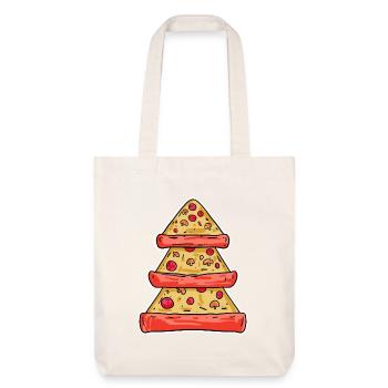 Pizza Baum - Stanley/Stella recycelter Heavyweight Stoffbeutel - Naturweiß - Vorne