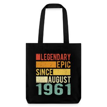 Birthday: August 1961 Legendary Epic - Stanley/Stella Heavyweight Recycled Tote Bag - black - Front