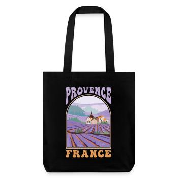 Provence Frankreich Souvenir - Stanley/Stella recycelter Heavyweight Stoffbeutel - Schwarz - Vorne