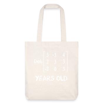 87th birthday 87 years matrix determinant - Stanley/Stella Heavyweight Recycled Tote Bag - natural white - Front