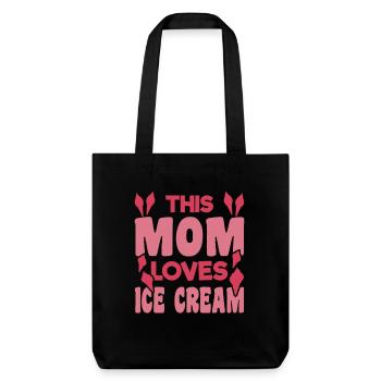 Maman crème glacée - Tote bag épais recyclé Stanley/Stella - noir - Devant