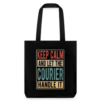 Courier Retro Gift - Stanley/Stella Heavyweight Recycled Tote Bag - black - Front