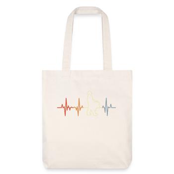 Palpitations cardiaques de tambour vintage - Tote bag épais recyclé Stanley/Stella - blanc cassé - Devant