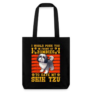 Shih Tzu - Tote bag épais recyclé Stanley/Stella - noir - Devant