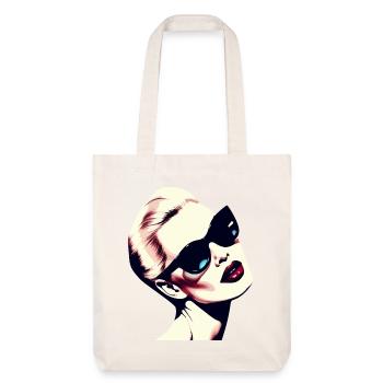 Pop Art Femme Avec Lunettes De Soleil Design - Tote bag épais recyclé Stanley/Stella - blanc cassé - Devant