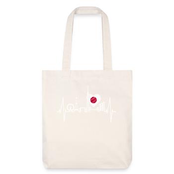 Tokyo Skyline Heartbeat Japan Flag I Love Tokyo - Stanley/Stella Heavyweight Recycled Tote Bag - natural white - Front