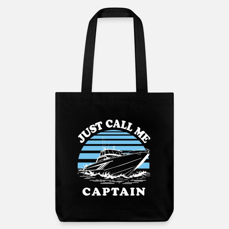 Appelez-moi capitaine | Bateau - Tote bag épais recyclé Stanley/Stella - noir