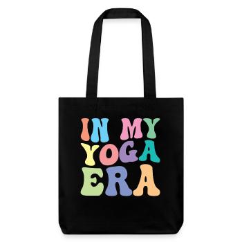 Yoga Retro Groovy In Meiner - Stanley/Stella recycelter Heavyweight Stoffbeutel - Schwarz - Vorne