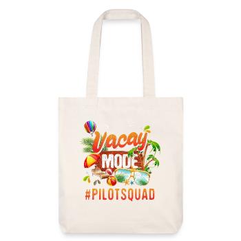 Groupe de vacances pilote #Pilotsquad - Tote bag épais recyclé Stanley/Stella - blanc cassé - Devant