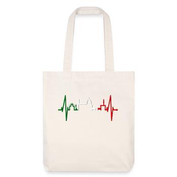 Florence Skyline Italy Heartbeat I Love Firenze - Stanley/Stella Heavyweight Recycled Tote Bag - natural white - Front