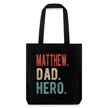 Matthew Papa Held - Stanley/Stella recycelter Heavyweight Stoffbeutel - Schwarz - Vorne