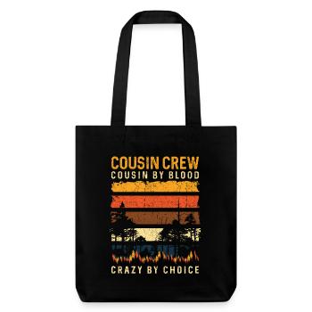 Crazy Cousin Crew Camping Camp - Stanley/Stella recycelter Heavyweight Stoffbeutel - Schwarz - Vorne
