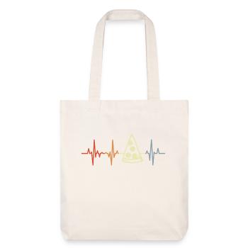Palpitations de coeur de pizza vintage - Tote bag épais recyclé Stanley/Stella - blanc cassé - Devant