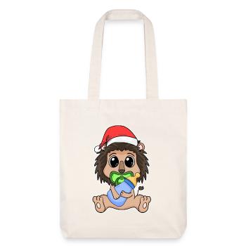 Noël Bébé Lion - Tote bag épais recyclé Stanley/Stella - blanc cassé - Devant