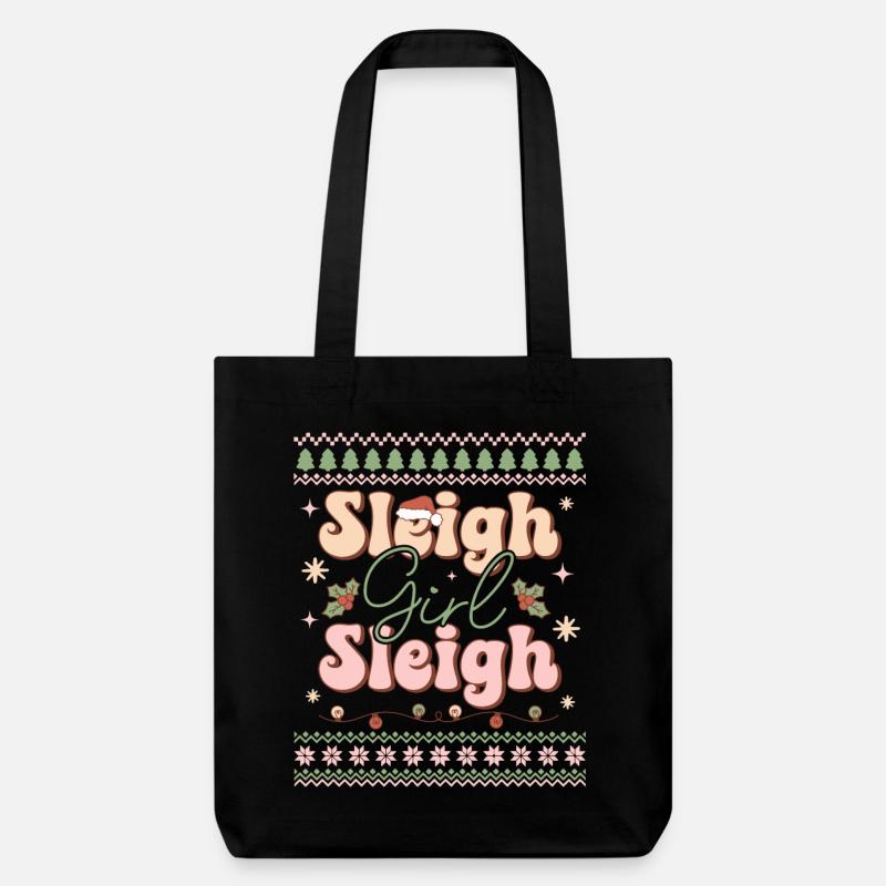 Pull de Noël moche - Tote bag épais recyclé Stanley/Stella - noir