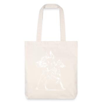 Portrait de doberman dans un style de dessin photoréaliste - Tote bag épais recyclé Stanley/Stella - blanc cassé - Devant