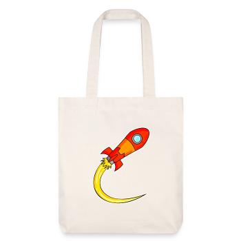 Motif de fusée - Tote bag épais recyclé Stanley/Stella - blanc cassé - Devant