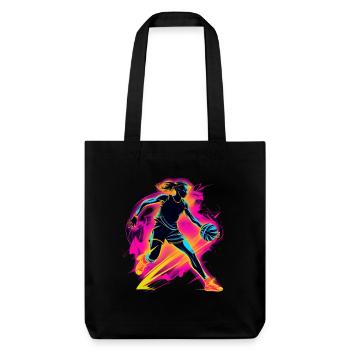 Basketball player 80s style - Stanley/Stella Heavyweight Recycled Tote Bag - black - Front