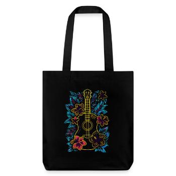 Hawaii Musik Retro Look - Stanley/Stella recycelter Heavyweight Stoffbeutel - Schwarz - Vorne