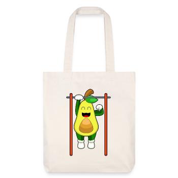 Avocado Bodybuilder Klimmzüge Bodybuilding - Stanley/Stella recycelter Heavyweight Stoffbeutel - Naturweiß - Vorne