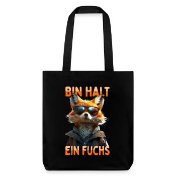Fuchs Spruch Bin Halt Ein Fuchs Schlaue Füchse - Stanley/Stella recycelter Heavyweight Stoffbeutel - Schwarz - Vorne