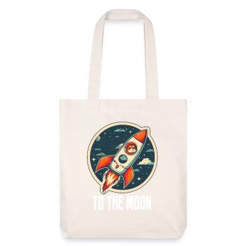 To The Moon Shiba Inu Rocket Crypto Currency - Stanley/Stella Heavyweight Recycled Tote Bag - natural white - Front