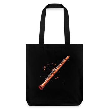 Flute Graphic - Stanley/Stella Heavyweight Recycled Tote Bag - black - Front