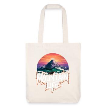 Lune de montagne à couper le souffle avec coucher de soleil - Tote bag épais recyclé Stanley/Stella - blanc cassé - Devant
