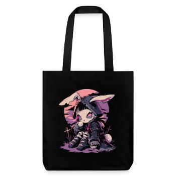 Goth Bunny Sorcière E-Girl Gothique Grunge Cadeau - Tote bag épais recyclé Stanley/Stella - noir - Devant