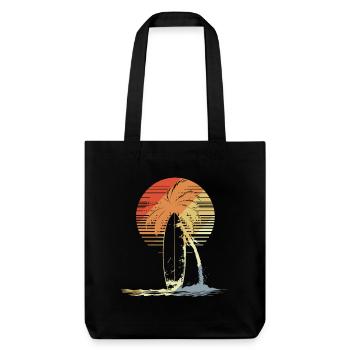 Planche de surf Vintage - Tote bag épais recyclé Stanley/Stella - noir - Devant