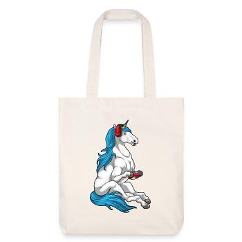 Manette de jeu Unicorn - Tote bag épais recyclé Stanley/Stella - blanc cassé - Devant